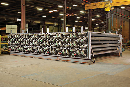 BTA custom fabricated pressure parts and boiler tubes in a warehouse