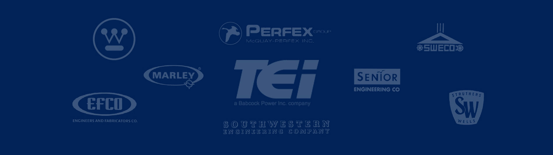 TEi legacy brands including Efco, Marley, Perfex, Sweco, Westinghouse, Senior, Southwestern and Struthers Wells