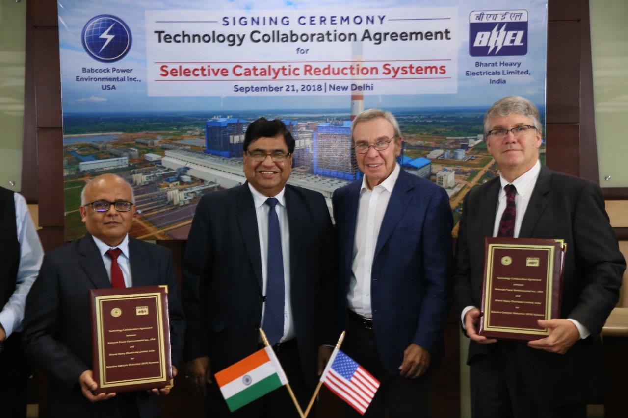 BHEL and Babcock Power Environmental signing TCA for SCR systems