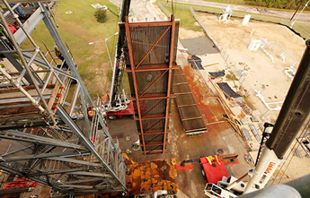 boiler tubes being installed in a power plant