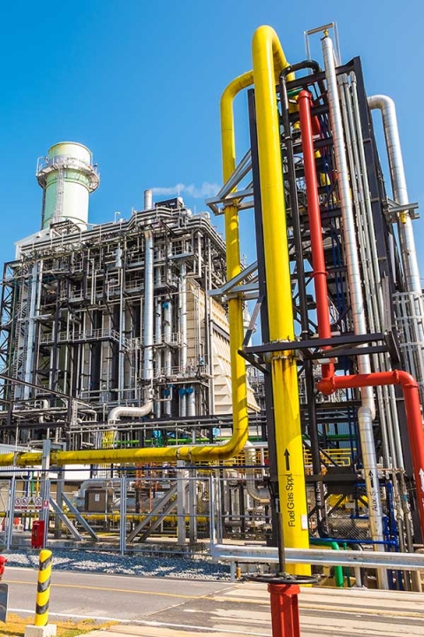 Combined cycle power plant gas piping Combined cycle power plant gas piping